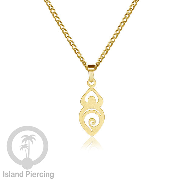 Kalung Stainless Necklace Liontin kecil warna Gold motif Ular, Salip, Peti ,Nada, Yogi...