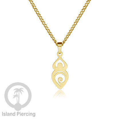 Kalung Stainless Necklace Liontin kecil warna Gold motif Ular, Salip, Peti ,Nada, Yogi...