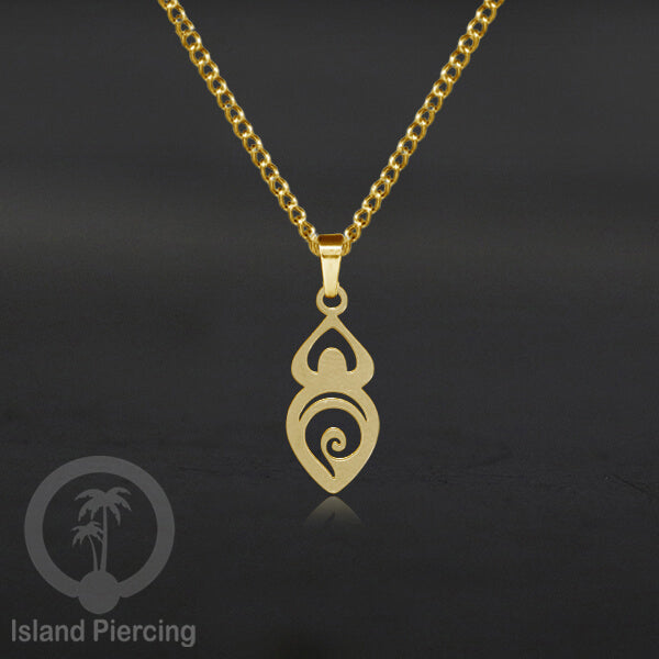 Kalung Stainless Necklace Liontin kecil warna Gold motif Ular, Salip, Peti ,Nada, Yogi...