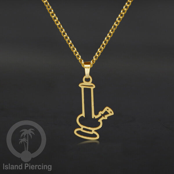 Steel Chain Necklace, kalung stainless Liontin warna Gold. Peace, Anarchy, Spiral, Gecko...