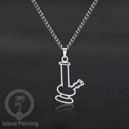 Steel Chain Necklace, kalung stainless Liontin warna Silver. Peace, Anarchy, Spiral, Gecko...