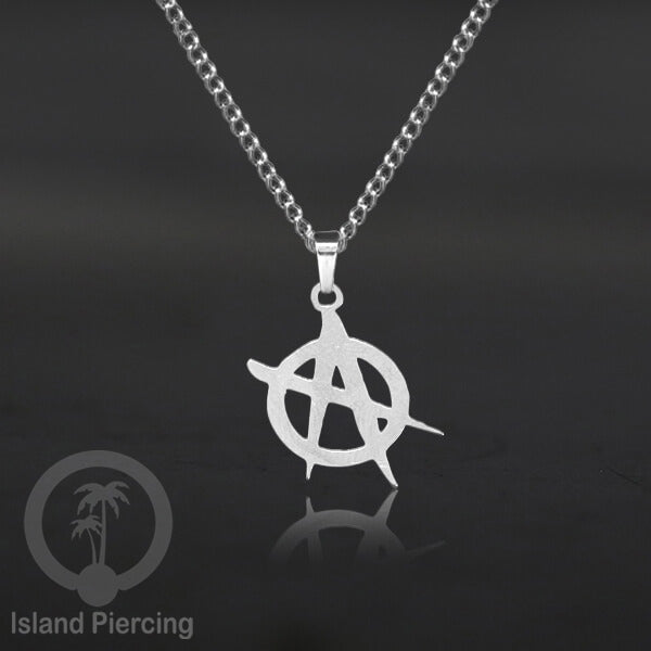 Steel Chain Necklace, kalung stainless Liontin warna Silver. Peace, Anarchy, Spiral, Gecko...