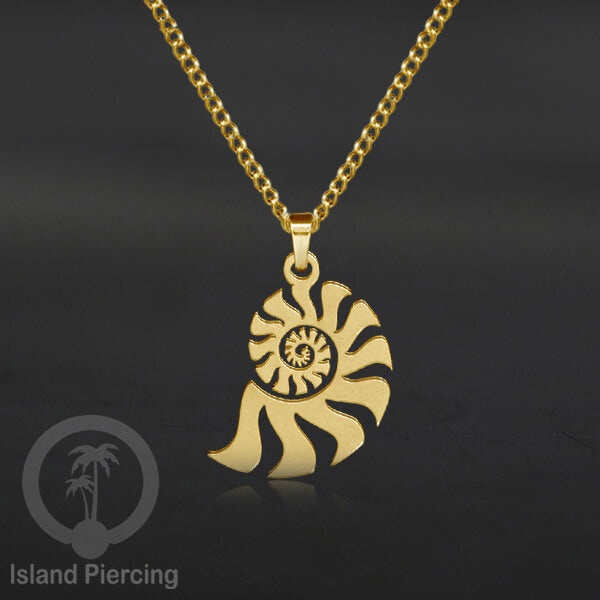 Steel Chain Necklace, kalung stainless Liontin warna Gold. Peace, Anarchy, Spiral, Gecko...
