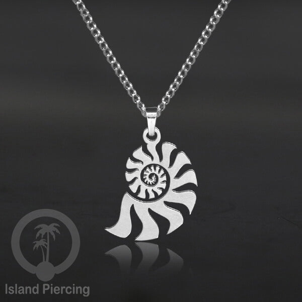 Steel Chain Necklace, kalung stainless Liontin warna Silver. Peace, Anarchy, Spiral, Gecko...
