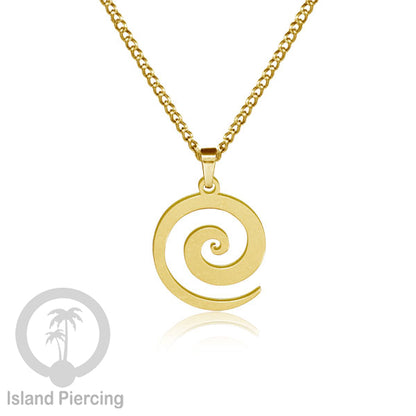 Steel Chain Necklace, kalung stainless Liontin warna Gold. Peace, Anarchy, Spiral, Gecko...
