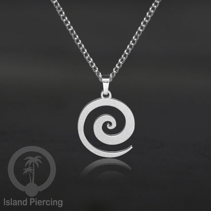 Steel Chain Necklace, kalung stainless Liontin warna Silver. Peace, Anarchy, Spiral, Gecko...