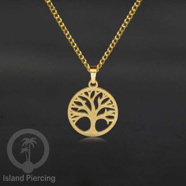 Kalung Liontin Stainless warna silver desain Tree of Life, Hamsa, Salip, Jamur...