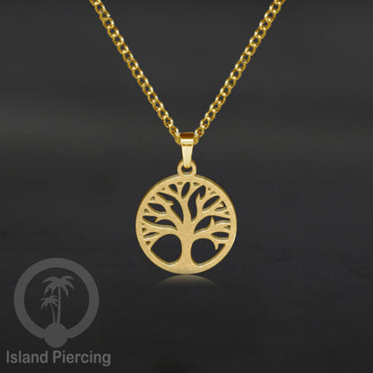 Kalung Liontin Stainless warna silver desain Tree of Life, Hamsa, Salip, Jamur...
