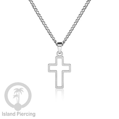 Kalung Liontin Stainless warna silver desain Tree of Life, Hamsa, Salip, Jamur...