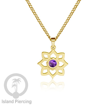 Perhiasan Kalung Stainless warna Gold dengan Liontin kecil Resin, Steel Necklace/Pendant
