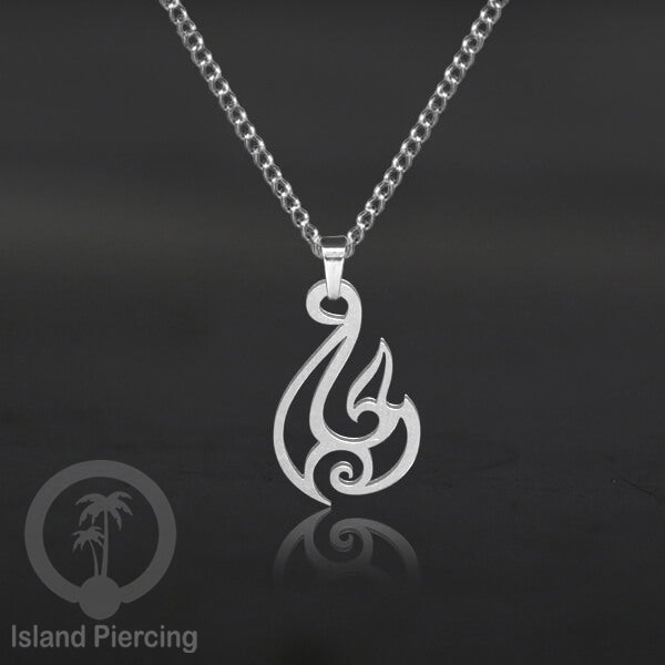 Kalung Liontin Stainless warna silver desain Tree of Life, Hamsa, Salip, Jamur...