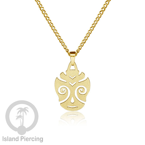 Kalung Liontin kecil Stainless warna Gold motif buddha, Flower of life, Bintang. Steel Necklaces