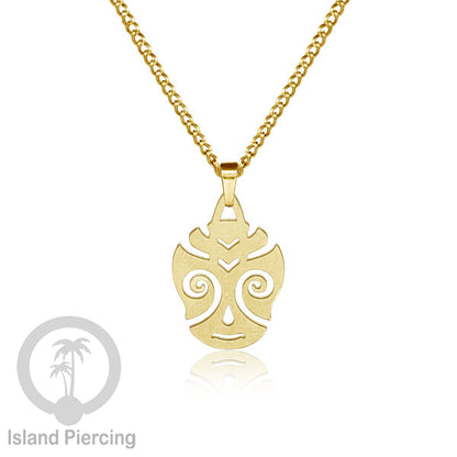 Kalung Liontin kecil Stainless warna Gold motif buddha, Flower of life, Bintang. Steel Necklaces