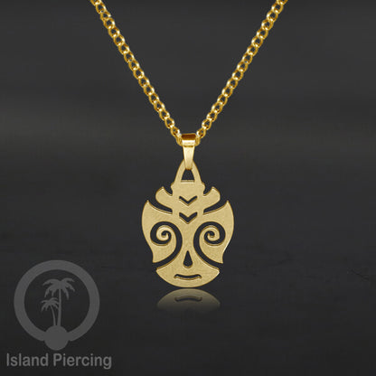 Kalung Liontin kecil Stainless warna Gold motif buddha, Flower of life, Bintang. Steel Necklaces