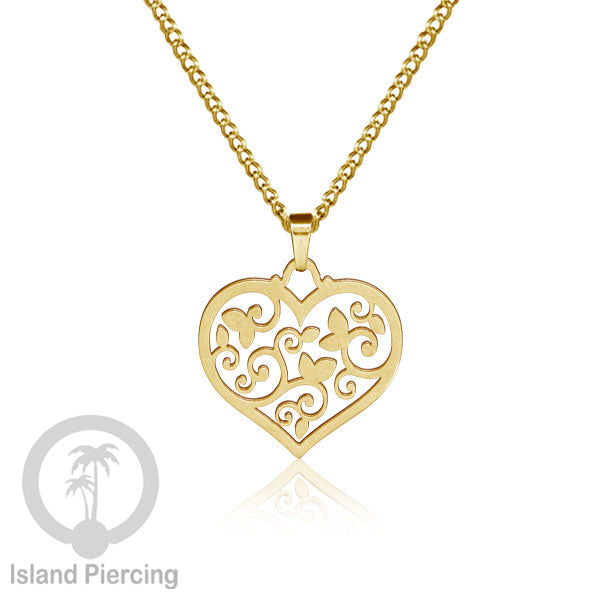 Kalung Liontin manis Stainless warna Gold, motif Mandala, Naga, Hati, Ohm, Kucing, Pentagram, Steel Necklace Charm