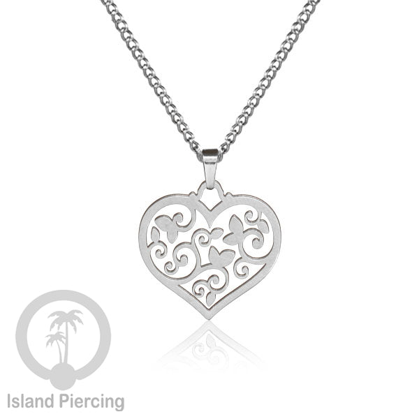 Kalung Liontin manis Stainless warna silver, motif Mandala, Naga, Hati, Ohm, Kucing, Pentagram, Steel Necklace Charm