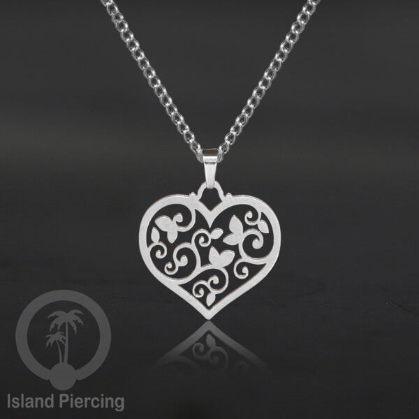 Kalung Liontin manis Stainless warna silver, motif Mandala, Naga, Hati, Ohm, Kucing, Pentagram, Steel Necklace Charm