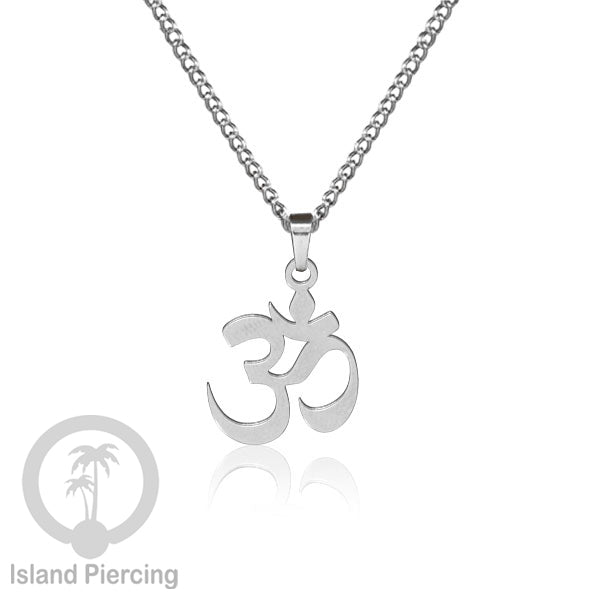 Kalung Liontin manis Stainless warna silver, motif Mandala, Naga, Hati, Ohm, Kucing, Pentagram, Steel Necklace Charm