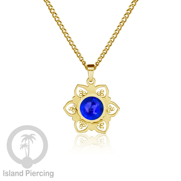 Steel Charm Chain Necklace with Epoxy, Kalung Liontin Stainless warna Gold dengan Resin