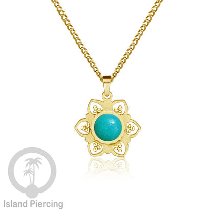 Steel Charm Chain Necklace with Epoxy, Kalung Liontin Stainless warna Gold dengan Resin