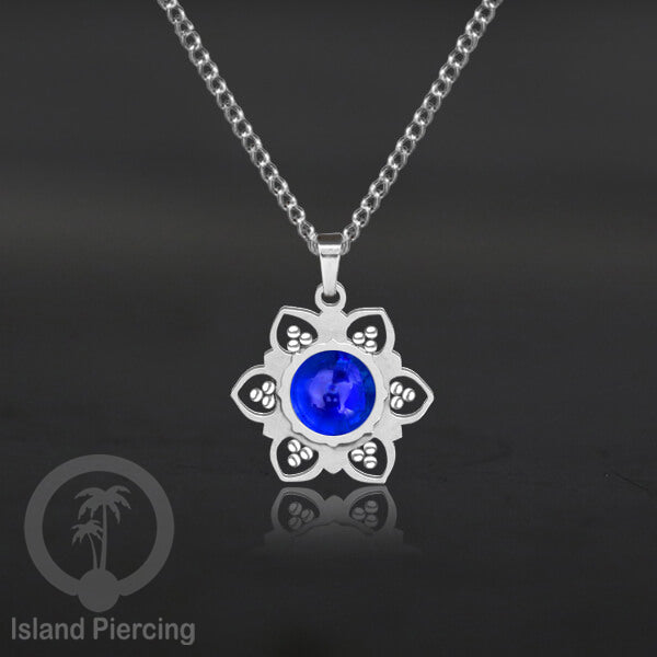 Steel Charm Chain Necklace with Epoxy, Kalung Liontin Stainless warna Silver dengan Resin