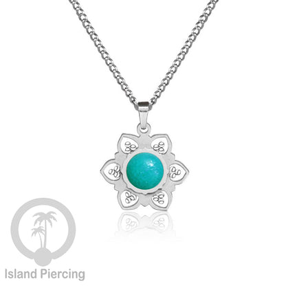 Steel Charm Chain Necklace with Epoxy, Kalung Liontin Stainless warna Silver dengan Resin