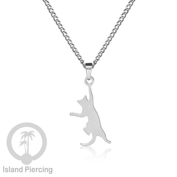 Kalung Liontin manis Stainless warna silver, motif Mandala, Naga, Hati, Ohm, Kucing, Pentagram, Steel Necklace Charm