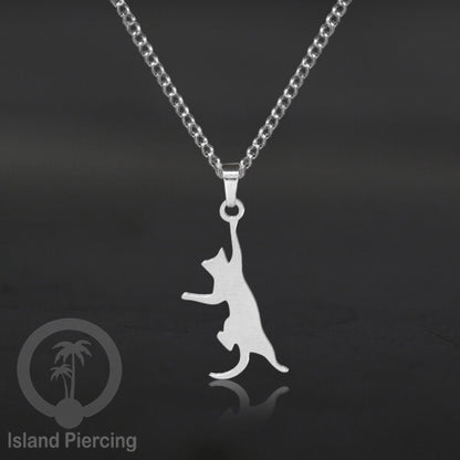 Kalung Liontin manis Stainless warna silver, motif Mandala, Naga, Hati, Ohm, Kucing, Pentagram, Steel Necklace Charm