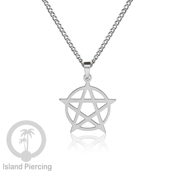 Kalung Liontin manis Stainless warna silver, motif Mandala, Naga, Hati, Ohm, Kucing, Pentagram, Steel Necklace Charm