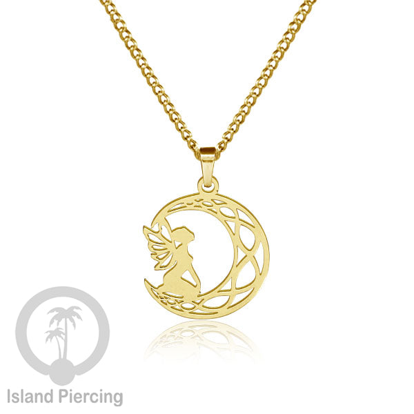 Perhiasan Stainless Kalung Liontin kecil warna Gold  motif Bunga, Dragonfly, Kunci, Fairy, Butterfly, Spider