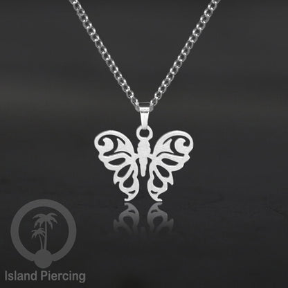 Perhiasan Stainless Kalung Liontin kecil warna Gold  motif Bunga, Dragonfly, Kunci, Fairy, Butterfly, Spider