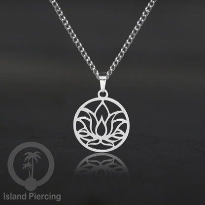 Steel Chain Necklace with Charm, Aksesoris Kalung Stainless dengan Liontin kecil