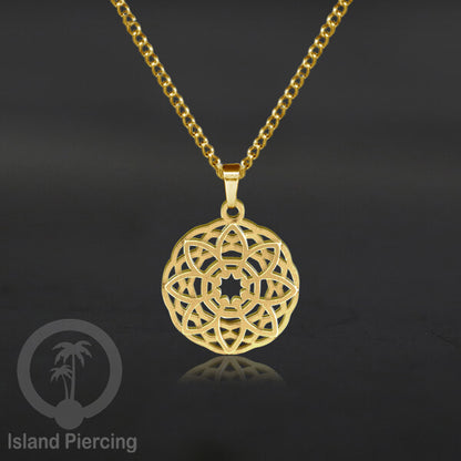 Steel Chain Necklace with Charm, Aksesoris Kalung Stainless dengan Liontin kecil