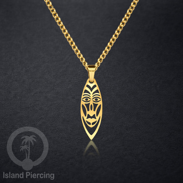 Kalung Stainless dengan Liontin Surf warna Gold. Banyak variasi Bandul Surf Board Necklace