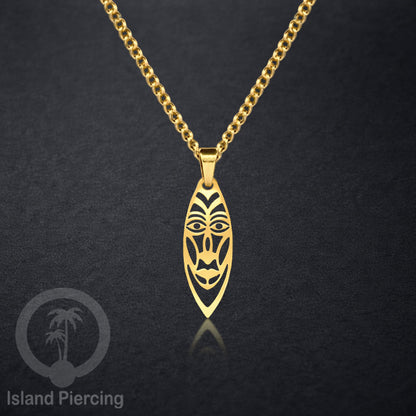 Kalung Stainless dengan Liontin Surf warna Gold. Banyak variasi Bandul Surf Board Necklace