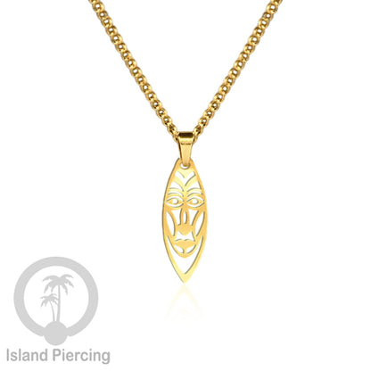 Kalung Stainless dengan Liontin Surf warna Gold. Banyak variasi Bandul Surf Board Necklace