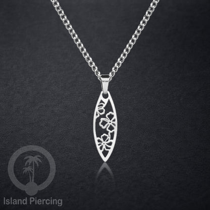 Kalung Stainless dengan Liontin Surf warna Silver. Banyak variasi Bandul Surf Board Necklace