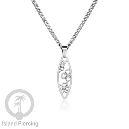 Kalung Stainless dengan Liontin Surf warna Silver. Banyak variasi Bandul Surf Board Necklace
