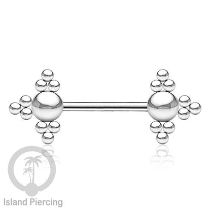 Steel nipple piercing, Steel barbells, Tindik puting berbahan Stainless steel, warna silver.