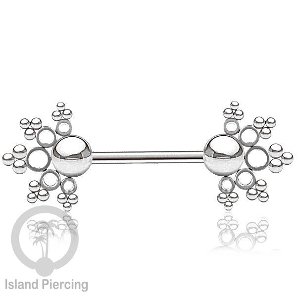 Steel nipple piercing, Steel barbells, Tindik puting berbahan Stainless steel, warna silver.