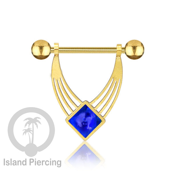 Tindik Puting Stainless warna Gold  motif unik dan epoxy banyak pilihan warna. Nipple Body Piercing Jewelry