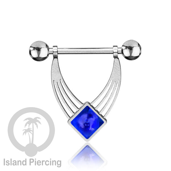 Tindik Puting Stainless warna Silver  motif unik dan epoxy banyak pilihan warna. Nipple Body Piercing Jewelry