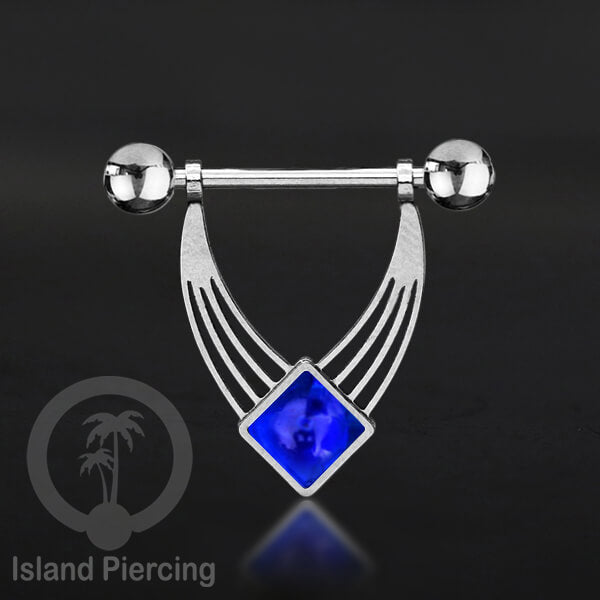 Tindik Puting Stainless warna Silver  motif unik dan epoxy banyak pilihan warna. Nipple Body Piercing Jewelry