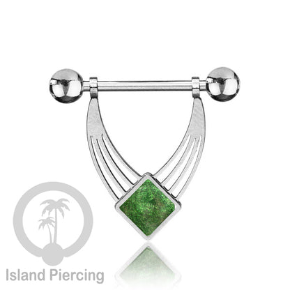 Tindik Puting Stainless warna Silver  motif unik dan epoxy banyak pilihan warna. Nipple Body Piercing Jewelry