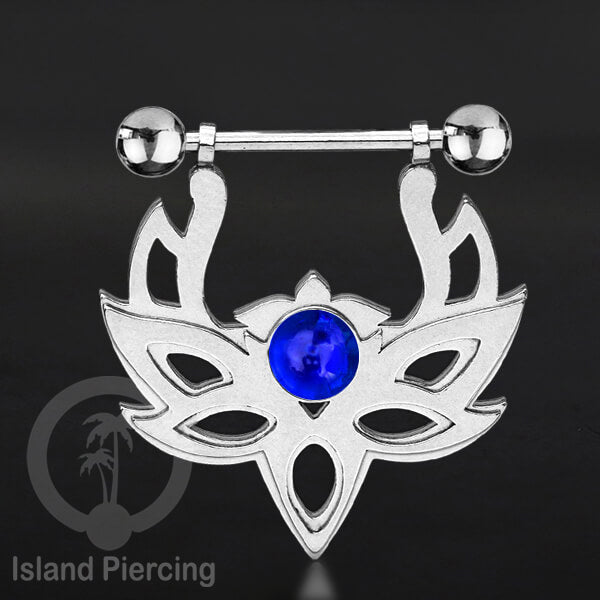 Tindik Puting Stainless warna Silver  motif Mandala dengan epoxy banyak variasi. Nipple Body Piercing Jewelry