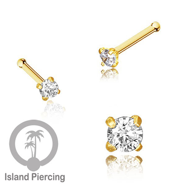 Nose pin piercing jewelry perhIasan hidung warna silver, gold dan rose gold