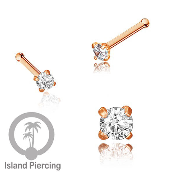 Nose pin piercing jewelry perhIasan hidung warna silver, gold dan rose gold