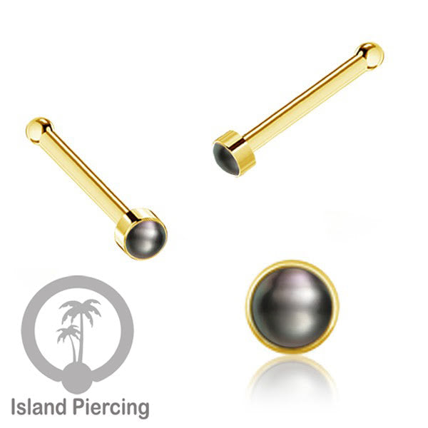 Nose Pin Piercing Jewelry Perhiasan Hidung warna gold dengan Batu