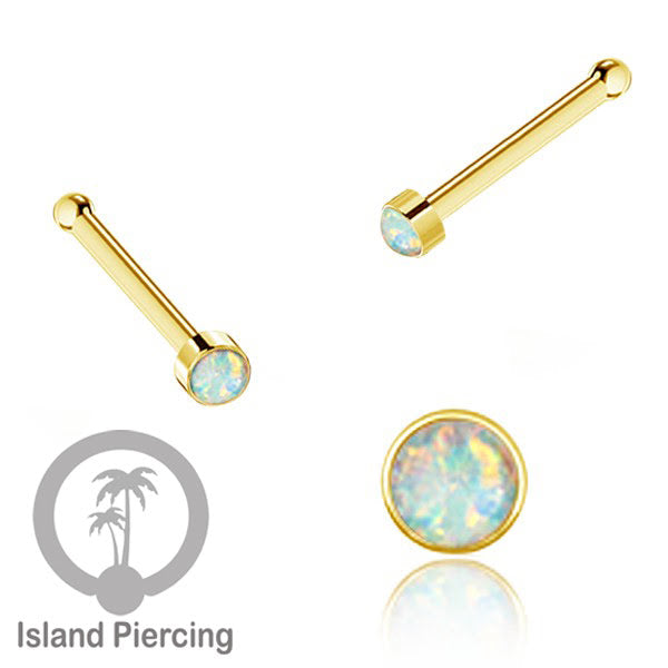 Nose Pin Piercing Jewelry Perhiasan Hidung warna gold dengan Batu