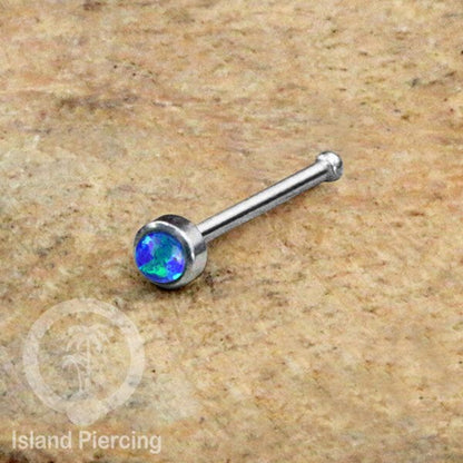 Nose Pin Piercing Jewelry Perhiasan Hidung warna silver dengan Batu